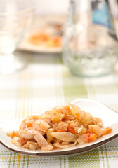 Wall Mural - stewed cabbage with chicken, Onion, and carot