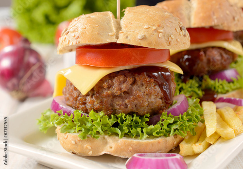 Naklejka samoprzylepna Czas burger