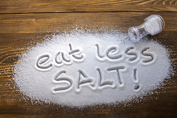 Eat less salt – medical concept