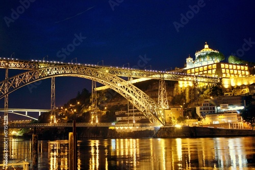 Fotoboard na płycie Nocny widok na Porto