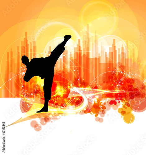 Plakat na papierze fotorealistycznym Karate