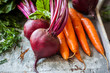 fresh carrot and beetroot