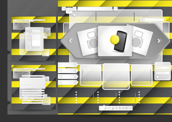 Wall Mural - Website Design Template Menu Elements