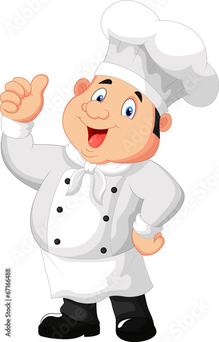 Chef cartoon giving thumb up