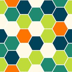 Fototapete - Hexagon seamless pattern
