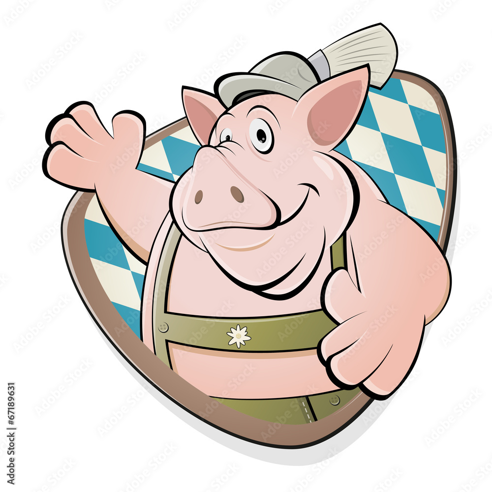 bayern schwein bayerisch sau ferkel Stock Vector | Adobe Stock, image size:1000x1000