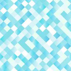 Poster - Seamless background with shiny blue squares