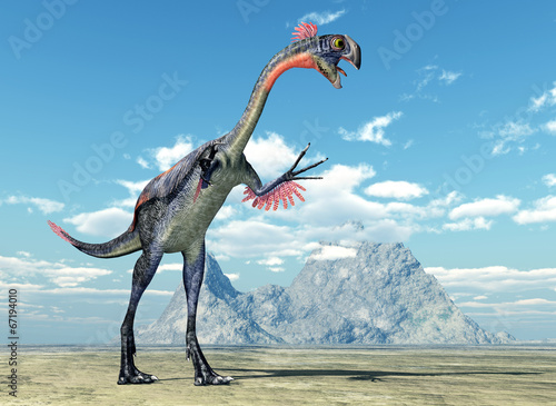 Naklejka na drzwi Dinosaur Gigantoraptor