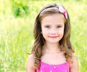 Portrait of adorable smiling little girl