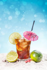 Canvas Print - Glass of ice tea