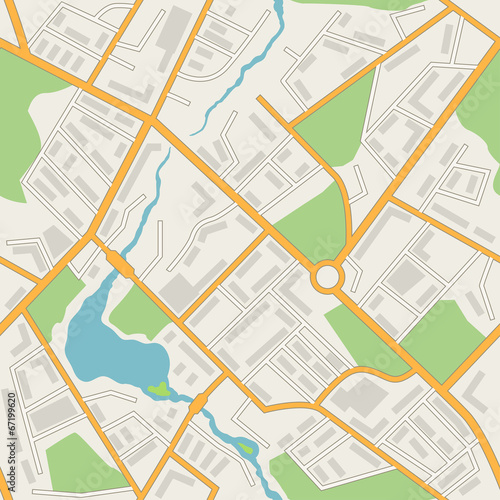 Plakat Mapa miasta streszczenie bezszwowe tło wektor wzór.
