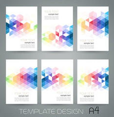 Wall Mural - vector abstract geometric banner with triangle