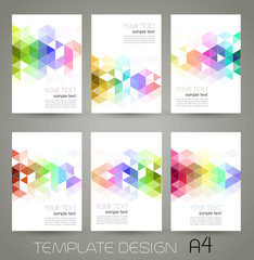 Wall Mural - vector abstract geometric banner with triangle