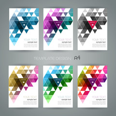 Wall Mural - Vector abstract geometric banner with triangle