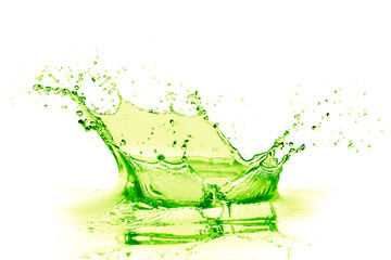 green water splash - summer drink abstract