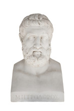 Isolated Bust Of Metrodorus Of Lamsacus - Greek Philosopher