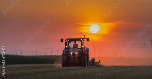 tractor plowing