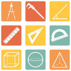 Vector Set of Geometry Icons.