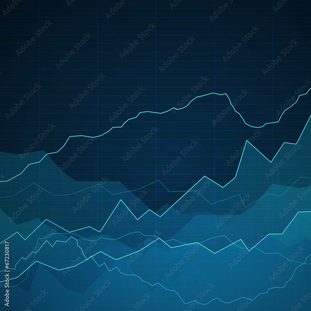 Vector Illustration of an Abstract Background with Graphs - obrazy, fototapety, plakaty 