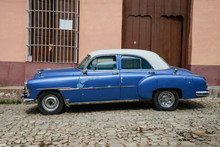Old Car On Street In Havana Cuba