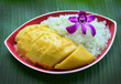 Thai dessert, Mango with sticky rice.