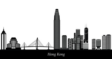 Poster - hong kong skyline