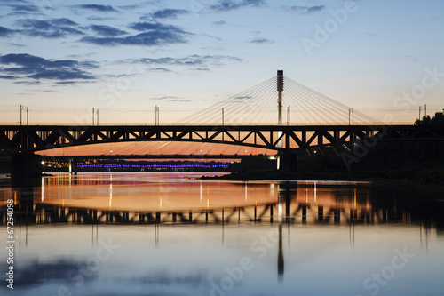 Obraz w ramie Bridge at night