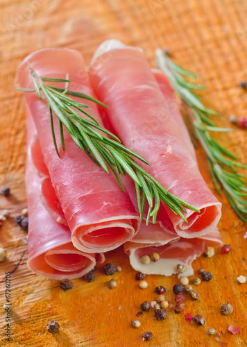 Tapeta ścienna Szynka prosciutto