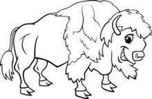 Bison American Buffalo Coloring Page