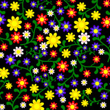 Floral folk Polish pattern vector