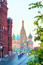 Beautiful St. Basil's Cathedral On Red Square