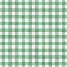 Pale Green Gingham Pattern Repeat Background
