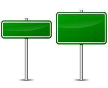 Vector Green Road Sign
