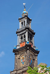 Fototapete - Amsterdam - Wester Tower - Westerkerk
