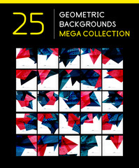 Mega collection of geometric abstract backgrounds