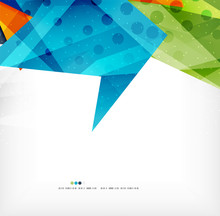 Modern 3d Abstract Shapes On White Layout