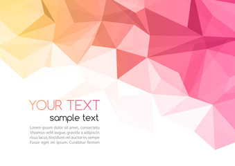 Vector abstract geometric background with triangle