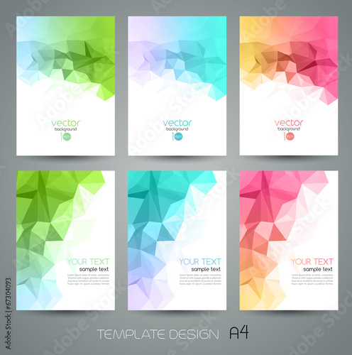 Fotografie, Obraz Vector abstract geometric background with triangle