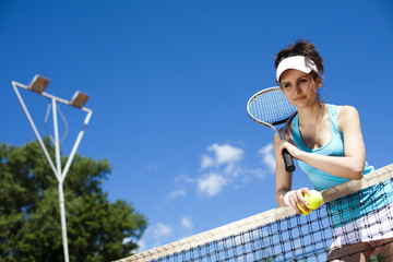 Wall Mural - Playing tennis