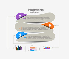 Canvas Print - Business Infographic Vector Background.