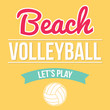 Retro Beach Volleyball Sign