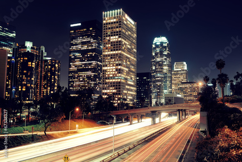 Naklejka samoprzylepna Los angeles w nocy