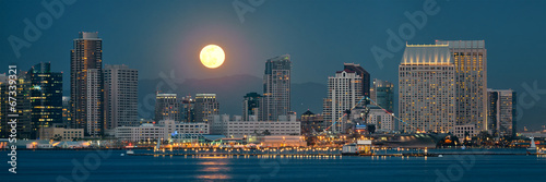 Naklejka samoprzylepna Panoramę centrum San Diego
