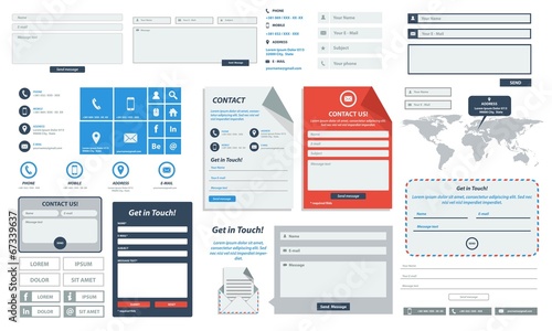Cuadros en Lienzo Flat contact page web forms