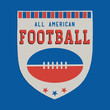 Retro American Football Shield