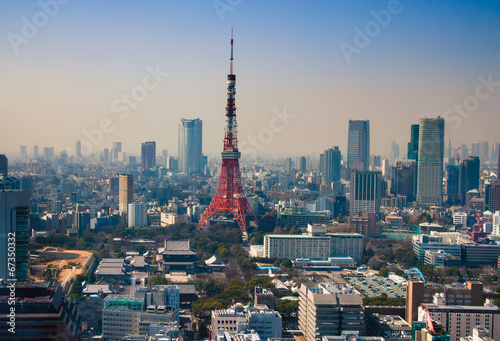 Fotoboard na płycie Tokio tower na oddziale minato