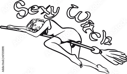 Sexy Hexe Besen Fliegen Buy This Stock Illustration And Explore