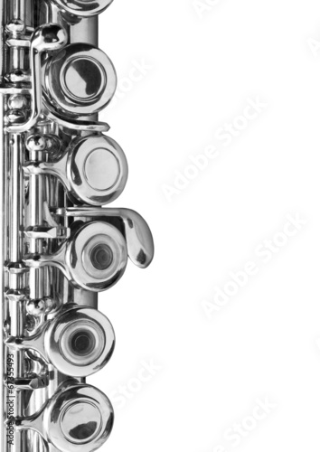 Cuadros en Lienzo Fragment flute on a white background