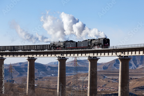 Obraz w ramie Steam train