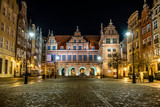 Fototapeta Miasto - Gdańsk stare miasto nocą